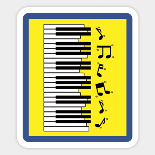 Proud Pianist Piano Lovers Wing Sticker